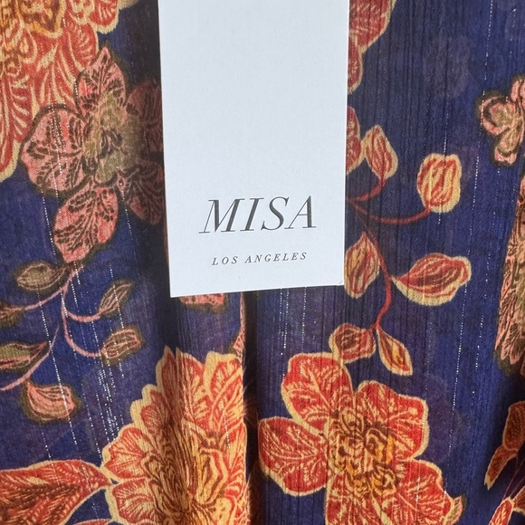 MISA LOS ANGELES Galeta Top  In Blue Marigold NWT - Picture 3 of 7